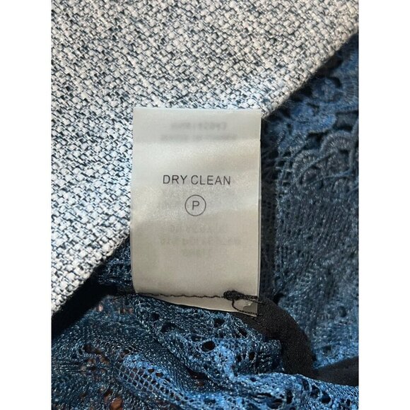 Chelsea And Walker Jacket Women‎ 4 Blue Crochet Lace Mario Denim Jacket Preppy - Picture 11 of 11